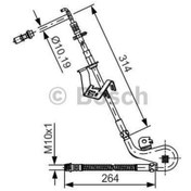 Resim BOSCH 1987481427 Fren Hortumu Sol Ön 