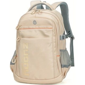 Resim Oldfriend Beige Yellow Omurga Koruyucu Okul Çantası Geniş Askılı Büyük Kapasiteli Sırt Çantası Bej Sarı 