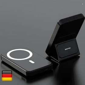 Resim Woyax By Deji Magsafe Powerbank 10000 mAh Standlı Hızlı Taşınabilir Şarj Cihazı Batarya iPhone 11 12 13 14 15 16 17 Pro Max Android Siyah 