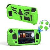 Resim Ankatek Yeşil V4-1 V Tutucu Steam Silikon Koruyucu Kılıf Kaymaz Ergonomik Deck Cep Fonksiyonlu Konsol Aksesuarı 
