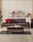 Resim MOBETTO Avrupa Üçlü Salon&oturma Odası Kanepe - Antrasit 