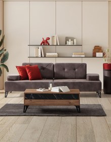 Resim MOBETTO Avrupa Üçlü Salon&oturma Odası Kanepe - Antrasit 