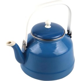 Resim UltraMint Lacivert Emaye Demlik, Vintage Tasarım, 1 Litrelik Kettle 
