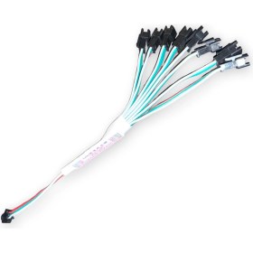 Resim Cata Hazar LED 8'li Pixel Çoklayıcı Amplifier WS2811-WS2812B Piksel Şerit bağlantı adaptör Çoğaltıcı Dağıtıcı birleştirici kablo 5-24 Volt 
