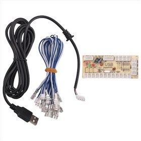 Resim Gatherco Mame Jamma Ve Diğer Pc Dövüş Oyunları İçin Kendin Yap Arcade Joystick Devre Kartı Usb Gamepad Kontrol Kartı 