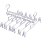 Resim Yaozixa "katlanabilir Pantolon Askısı, 6'lı Kaymaz Kıyafet Asıcı, Pp Malzeme İle Dayanıklı Ve Ayarlanabilir" Beyaz 