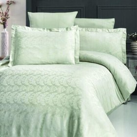 Resim Maxstyle Jakarlı Saten Elsa Küf Yeşili Double Nevresim Takımı 