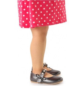 Resim Kiko Kids İncili Günlük Cırtlı Kız Çocuk Babet Ayakkabı 253 Platin 001 