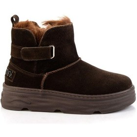 Resim Kahve Hakiki Deri Kadın Bot & Bootie K02748100702 Kahve 