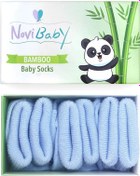 Resim Novibaby 3'lü Bambu Yenidoğan Bebek Çorabı I Dusty Blue I 0-6 ay "Karışık Renkli" 