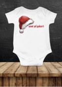 Resim irembaby Yılbaşı Koleksiyonu Unisex Bebek Baskılı %100 Pamuklu Çıtçıtlı Body Zıbın 