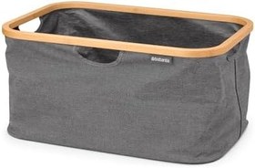 Resim Brabantia - Katlanabilir Çamaşır Sepeti 10,6 Gal - Islak ve Kuru Çamaşırlar için Suya Dayanıklı Sepet - Giysiler ve Keten için Saklama Sepeti - Kolay Kavrama için Bambu Jant - Giysi Yıkama - Biber 