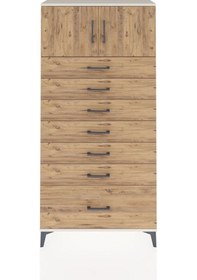 Resim Arges Dolap Tek Raflı 7 Çekmeceli 2 Kapaklı 88x30x182 Aytaşı-çam Aytaşı 