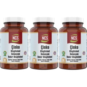 Resim Çinko Bisglisinat Bakır Selenium Zinc 3 X 60 Tablet 