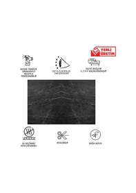 Resim Tink Kendinden Yapışkanlı Belgium Black Desenli Pvc Panel 41x62 Cm 