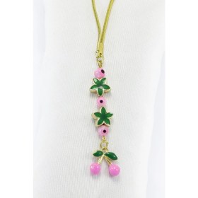 Resim Küçük, Toz Pembe Lotus Çiçekli Kiraz Araba Dikiz Ayna Süsü, Yeni Araba Hediyesi 