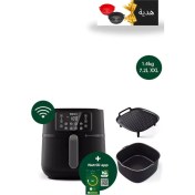 Resim Wi-Fi ile Kontrollü, Geniş Kapasiteli, Pişirme Tepsili, Izgara Plakalı, Hediye Kablı Set 