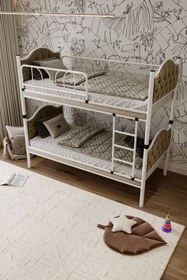 Resim ARGİMO Melis Çift Katlı Metal Ranza Ve Karyola 90x190 