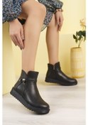 Resim Nesil Shoes Dvm 1001 Siyah Kadın Fermuarlı Kışlık Bot Siyah 