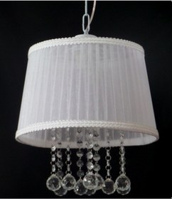 Resim Beyaz Yatak Odası Taşlı Avize 