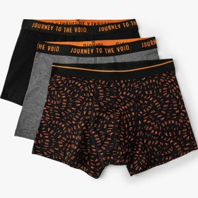 Resim 3'lü Boxer Seti Slogan Baskılı Çok Renkli 