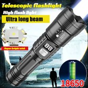 Resim P900 LED Taktiksel El Feneri - Yüksek Yoğunluklu Yakınlaştırma El Feneri, 800mAh Şarj Edilebilir Batarya, USB Şarj, Ayarlanabilir Işın, Su Geçirmez Değil, Kamp, Açık Hava ve Acil Durum Kullanımı İçin İdeal, Açık Hava Ekipmanı | Ayarlanabilir Işın El Feneri | Dayanıklı Yapı, El Feneri 