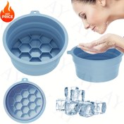 Resim 1 Adet Katlanabilir Silikon Buz Banyo Leğeni - Dahili Drenaj Tepsili, Yüz Temizliği, Tam Vücut Banyosu & Spa Deneyimi için Taşınabilir Tasarım, Elektrik Gerektirmez, Seyahat Dostu Soğuk Su Rahatlatma, Banyo Aksesuarları, Kolay Saklama 