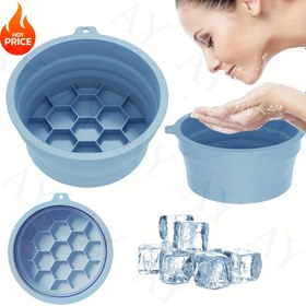 Resim 1 Adet Katlanabilir Silikon Buz Banyo Leğeni - Dahili Drenaj Tepsili, Yüz Temizliği, Tam Vücut Banyosu & Spa Deneyimi için Taşınabilir Tasarım, Elektrik Gerektirmez, Seyahat Dostu Soğuk Su Rahatlatma, Banyo Aksesuarları, Kolay Saklama 