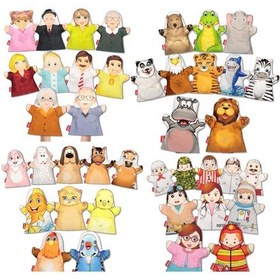 Resim 40 Parça - 4 Mega Set Tox El Kukla , Eğitici Oyuncak Karışık Çok Renkli 