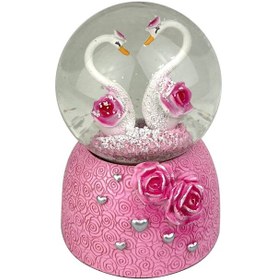 Resim Kuğular - Swans Işıklı Ve Müzikli Kar Küresi 