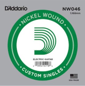 Resim Daddario D'addario Acoustic Or Electric Nickel Wound Singles 046 Elektro Ve Akustik Gitar Tek Tel 