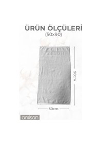 Resim 4'lü Beyaz Hotel El Havlusu - 50x90 Cm, 225 Gr, %100 Pamuk, Spa Ve Otel Havlusu, Günlük Kullanıma Uygun Beyaz 