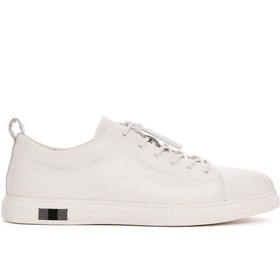 Resim Derimod Erkek Beyaz Bağcıklı Deri Sneaker 25SFD690818 