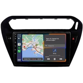 Resim Aln Peugeot 301 Siyah 2012-2022 4gb Ram 32gb Hafıza 4 Çekirdek Carplay Android Multimedya 9" 