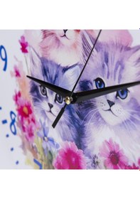 Resim Deep Craft Dekoratif Ahşap Duvar Saati Salon,mutfak,ofis,çocuk Odası Saati - Kediler Karışık Renkli 