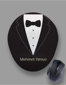 Resim Kişiye Özel Smokin Desenli Bilek Destekli Mouse Pad 