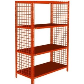 Resim 4 Katlı 31x75x150 Cm Renkli Tel Kafesli Çelik Raf Beyaz 