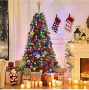 Resim 210 Cm Yılbaşı Ağacı 720 Gür Dallı Metal Gövde Metal Ayak 100 Süs Hediyeli 210 CM 