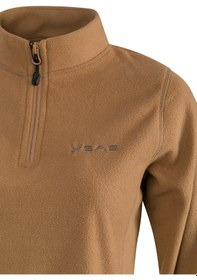 Resim 2as Camila Kadın Yarım Fermuarlı İnce Polar Sweatshirt Camel Camel 