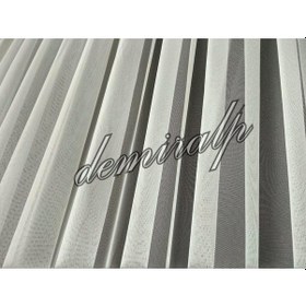 Resim Grek Altı Kurşunlu Düz Tül Perde Tüm Pile Ve Ölçülerde Dikim 