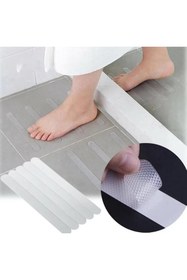 Resim Dünya Magnet Yapışkanlı 10 Adet Banyo Küvet Duşakabin Islak Zemin Yer Kaydırmaz Bant, Kaydırmazlık Şeritleri 