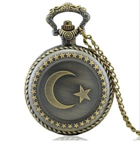 Resim keyfimshop Ayyıldız Kabartmalı Köstekli Saat 