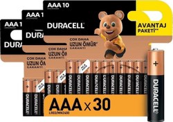 Resim Alkalin Aaa Ince Kalem Piller, 30 Lu Paket Duracell