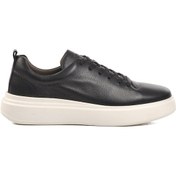 Resim Aspor Siyah Ortopedik Hakiki Deri Erkek Sneaker Ayakkabı Siyah 