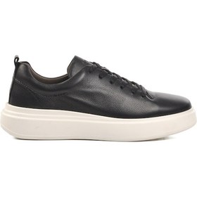 Resim Aspor Siyah Ortopedik Hakiki Deri Erkek Sneaker Ayakkabı Siyah 
