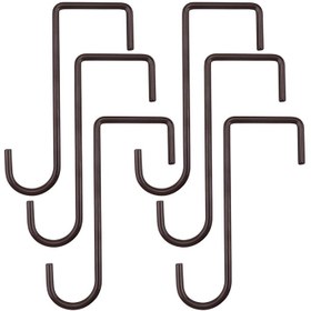 Resim Etsylight , Profil Kancası, Metal Kanca, Askı Kanca, Köşeli Kanca, Bahçe Kanca-10 Adet - Siyah Renk 
