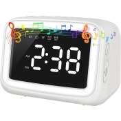 Resim Decisive Yatak Odası Için Bluetooth Hoparlörlü Çocuk Çalar Saati, Kısılabilir Gece Işığı Beyazı ile Çocuklar Için Uyandırmaya Uygun Çalar Saat (Yurt Dışından) 