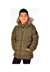 Resim Natürel Kürklü Erkek Çocuk Mont 51248 Haki 