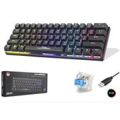 Resim Hadron G509B Kablolu Oyuncu Mini Klavye Mekanik Blue Switch Rgb Q Siyah 