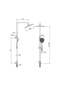 Resim Ar Patara Kolonlu Tepe Duş Seti 102158048 Krom 
